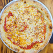 Garlic Pizza Bread with Tomato and Mozzarella